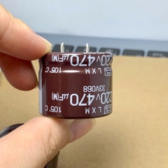 Tụ điện hóa 470uF 220V 220V470uF LXM màu nâu 30x25mm