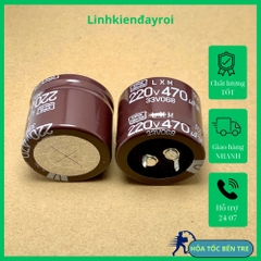 Tụ điện hóa 470uF 220V 220V470uF LXM màu nâu 30x25mm