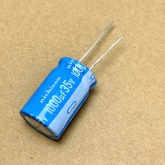 2 cái tụ điện hóa 1000uF 35V 35V1000uF NICHICON BT xanh lơ 16x25mm