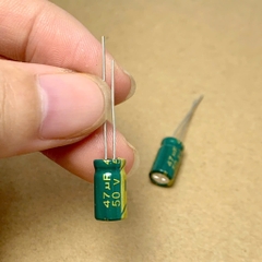 10 cái tụ điện hóa 47uF 50V 47uF50V 6.3x12mm xanh lá