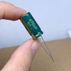 5 cái tụ hóa phân cực 470uF 50V 470uF50V 10x20MM xanh lá