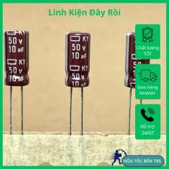 10 sản phẩm tụ điện hóa KY 10uF 50V 50V10uF 5x11MM tần số cao tuổi thọ cao