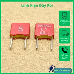 5 cái tụ WIMA Đức 63V 0.1uF 104 100nF MKS2 chính xác 5%
