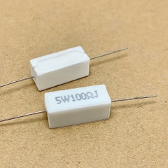 5 cái điện trở sứ 5W 100ohm 100R 101 kiểu ngang