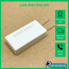 2 cái điện trở sứ 20W 10ohm 10R 100 20W10R kiểu dọc 10x20x40mm