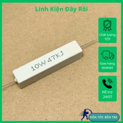 5 cái điện trở sứ 10W 47Kohm 47KR 47K 473 chân ngang