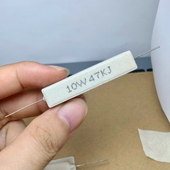 5 cái điện trở sứ 10W 47Kohm 47KR 47K 473 chân ngang