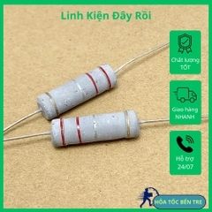 5 cái điện trở vòng màu 5W 0.22R 0.22ohm R22 kích thước 28x7mm