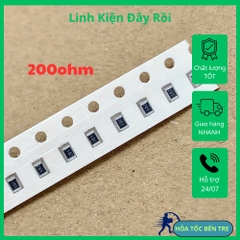 20 cái điện trở dán SMD 0805 200R 200ohm 201 5%