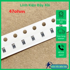 20 cái điện trở dán SMD 0603 47R 47ohm 470 1/10W 5%