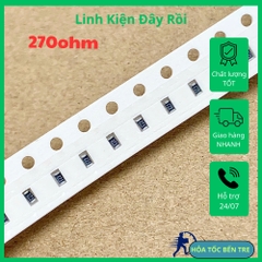 10 cái điện trở dán SMD 0603 270R 270ohm 271 1/10W 1%