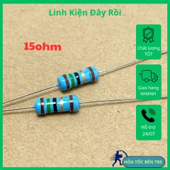 10 cái điện trở vòng màu 1W 15ohm 15R 1%