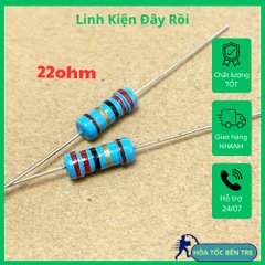 10 cái điện trở vòng màu 1W 22ohm 22R 1%