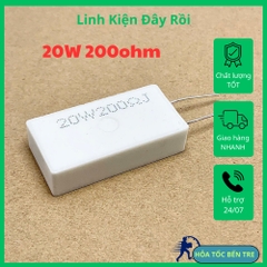 2 cái điện trở sứ 20W 200ohm 200R 201 20W200R kiểu dọc
