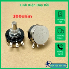 Chiết áp biến trở một vòng núm vặn thang đo RV24YN20S B201 200R 200ohm