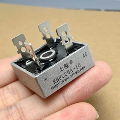 KBPC2510 KBPC 2510 KBPC25A-10 cầu chỉnh lưu Diode 1000V 25A kích thước 28x28mm