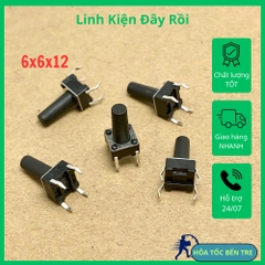 10 cái nút ấn Micro 4 chân kích thước 6x6x12mm