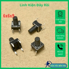 10 cái nút ấn Micro 4 chân kích thước 6x6x9mm