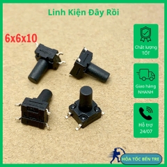 5 cái nút ấn Micro 4 chân chân dán SMD kích thước 6x6x10mm