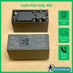 RELAY ROLE HF115F-005-2ZS4 HF/JQX-115F-005-2ZS4 8 chân 8A 250VAC cuộn dây 5V 12x15x30mm