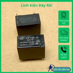 2 cái relay JZC/HF32F 005-HS-(10A) HF32F-G-005-HS cuộn dây 5V tải 250VAC 10A kích thước 10x15x18mm