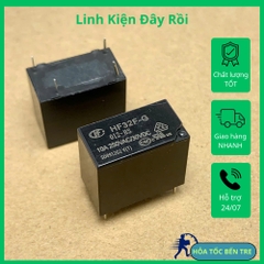 2 cái Relay JZC/HF32F 012-HS-(10A) HF32F-G-012-HS cuộn dây 12V tải 250VAC 10A kích thước 10x15x18mm