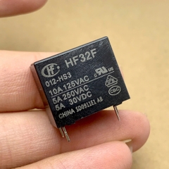 2 cái relay JZC/HF32F 012-HS3-(5A) cuộn dây 12V tải 250VAC 5A kích thước 10x15x18mm