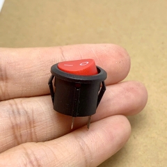 5 cái công tắc tròn ON OFF KCD11 màu đỏ 250V 3A kích thước 15mm