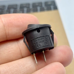 5 cái công tắc tròn ON OFF KCD11 màu đen 250V 3A kích thước 15mm