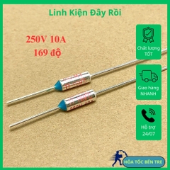 10 cái cầu chì nhiệt RY TF169°C RY169  250V 10A 169 độ