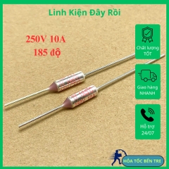 10 cái cầu chì nhiệt RY TF185°C RY185  250V 10A 185 độ