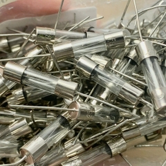 10 cái cầu chì ống thủy tinh 250V 6.3A chân cắm 5x20mm