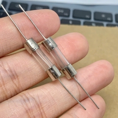 10 cái cầu chì ống thủy tinh 250V 6.3A chân cắm 5x20mm