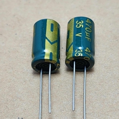 10 cái tụ điện hóa 470uF 35V 470uF35V 10x17MM xanh lá