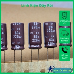 4 cái tụ điện hóa 220uF 63V 220uF63V 10x20mm KY hãng NICHICON