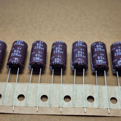 4 cái tụ điện hóa 220uF 63V 220uF63V 10x20mm KY hãng NICHICON