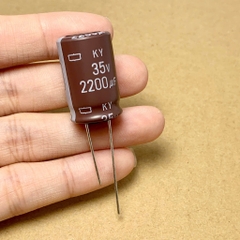2 cái tụ điện hóa 2200uF 35v 2200uF35V BT KY NICHICON 18x35mm 16x25mm