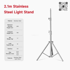 Chân đèn E.PRO E-200S  Thép  Không Gỉ  - Chịu lực Cao