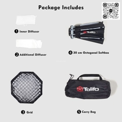 Softbox bát giác mini Bowens 30CM /60CM/80CM TOLIFO