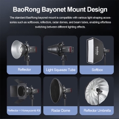 Godox S3 Ngàm chuyển Bowen Godox S3 cho V860 V1 V100 AD200 AD300