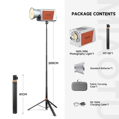 Đèn LED MIAOTU 160W – Pin 20000mAh, CRI ≥97, nhiệt độ màu 2700-6500K