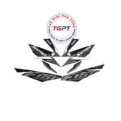 Bộ tem Satria Fi 2017 đen bóng /68000-12K00-ANM