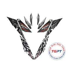 Bộ tem Satria Fi 2019 đen bạc /68019-12K90-YVU