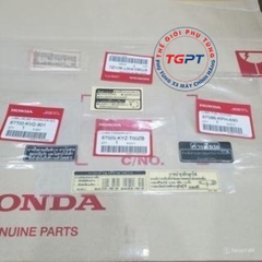 Bộ Tem Thông Số Wave 125i (4 tem) /87586-KPH-690/ 87505-KYZ-T00ZB/ 87560-KW7-901ZC/ 87700-KVG-901