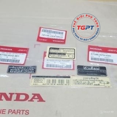 Bộ Tem Thông Số Wave 125i (4 tem) /87586-KPH-690/ 87505-KYZ-T00ZB/ 87560-KW7-901ZC/ 87700-KVG-901