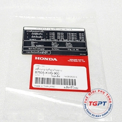 Bộ tem thông số xe Air Blade thái 110 (6 tem)