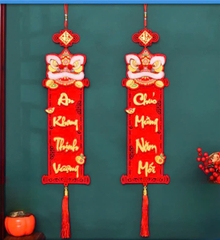 Set 2 câu đối tết treo trang trí tết