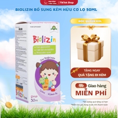 Siro bổ sung kẽm, vitamin B6 Biolizin 50ml 3M+