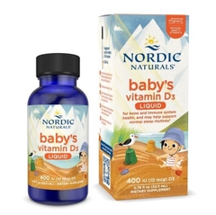 Bổ sung Vitamin D3, tăng cường hấp thụ canxi 400IU Nordic Naturals 22,5ml (0M+)