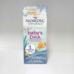 Siro bổ sung DHA, Vitamin D3 Nordic Naturals Baby's 60ml (0M+)